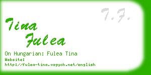 tina fulea business card